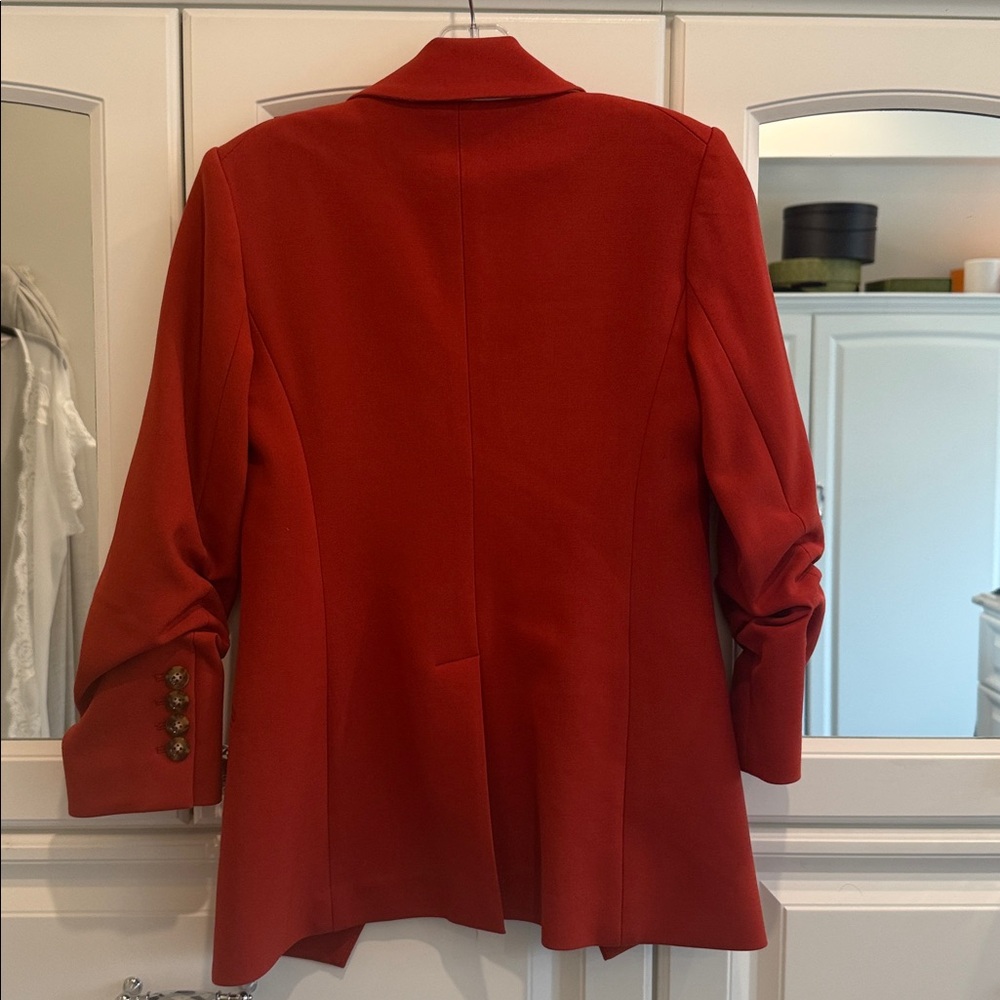 Veronica Beard Brick Red Double-Breasted Blazer - Picture 2 of 2